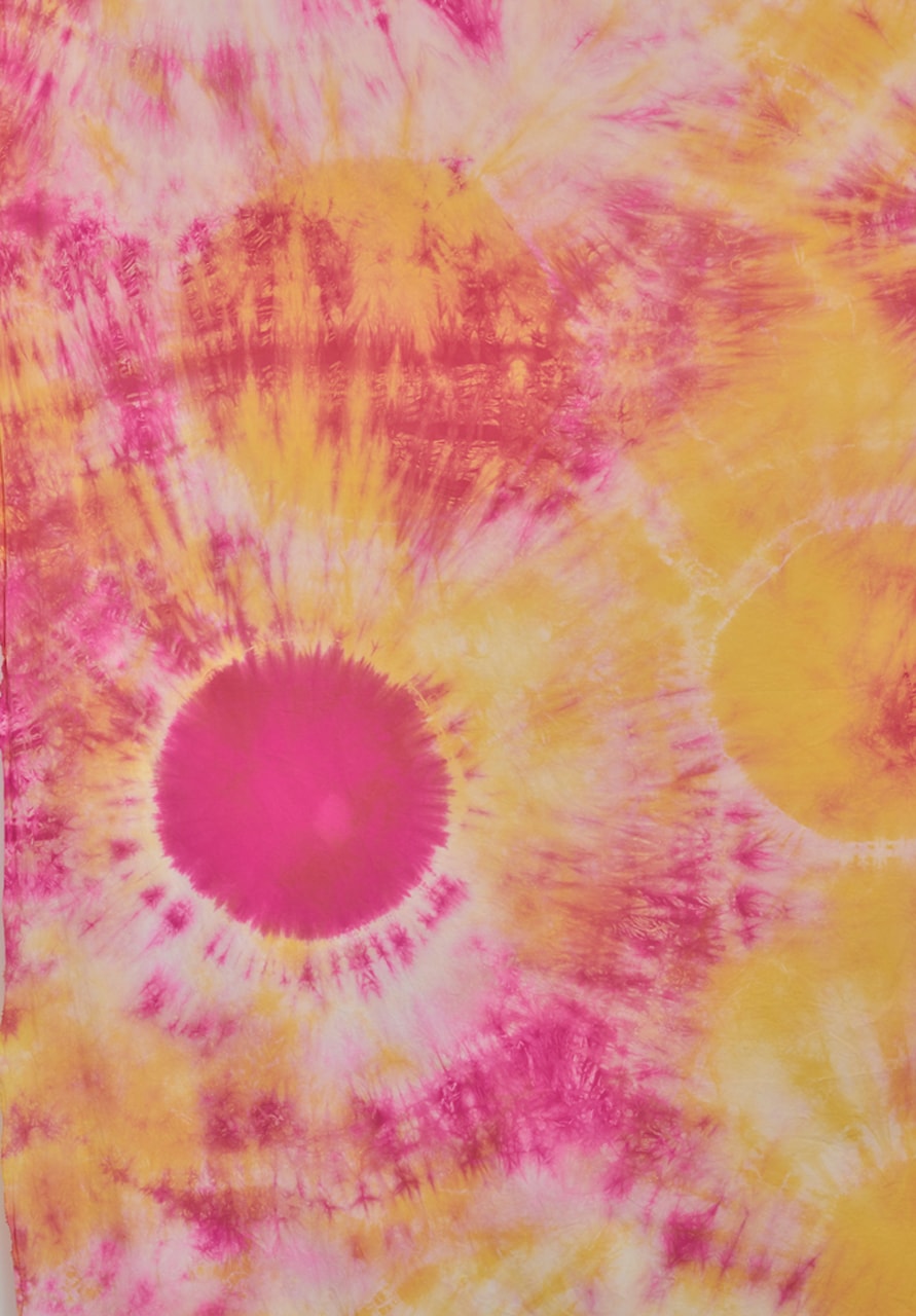 Tie-Dye (yellow and pink circles), 2015 (detail)